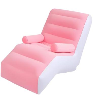 Imagem de Sofá Inflável Portátil Com Braços Apoio Cama Espaçoso Movel Sala Conforto Descanso (CINZA)