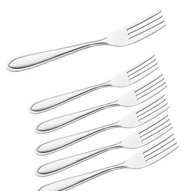 Imagem de Jogo Garfo de Mesa Inox 12 Peças Restaurante Pizzaria Casa - Losan