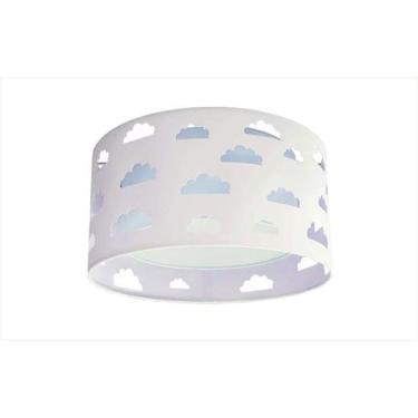 Imagem de Luminária Infantil Plafon Nuvens Duplo Com Recortes 30x16 - Tom Luz