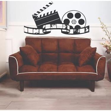 Imagem de Adesivo De Parede Cinema Filme Foto Claquete Musica Arte