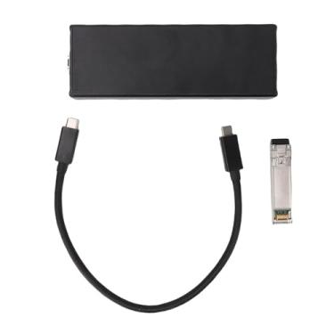 Imagem de EBTOOLS Adaptador Ethernet 10G, Conexões de Rede de Alta Velocidade, Placa de Rede USB4, Interface óptica SFP, Controlador JHL6340, AQC107