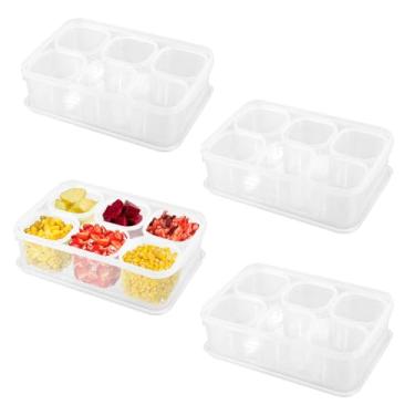 Imagem de Recipiente de plástico para congelador de sopa com tampa, bandeja extra grande para freezer, perfeita para armazenar caldo, arroz, sobras e muito mais, congelar e armazenar sopa, caldo, molho, sobras