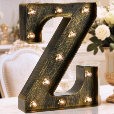 Imagem de Letrero Decorativo Letra OYCBUZO Z Vintage con Luz LED 22.6 cm