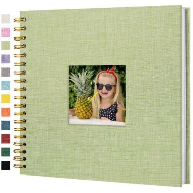 Imagem de Álbum de fotos para álbum de recortes, capa de linho Hiwhy, 25x25cm, 4