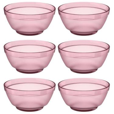 Imagem de Conjunto de 6 Bowls Luna Rosa Translucido 350ml - Ou