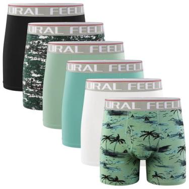 Imagem de Cuecas boxer masculinas Natural Feelings, algodão, elástico, regular, 