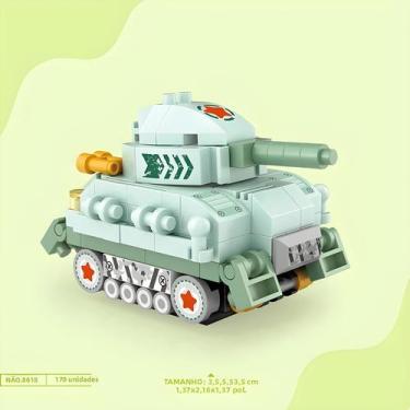 Imagem de Mini Kit De Blocos De Montar DIY: Carro, Tanque, Caminhão De Bombeiros