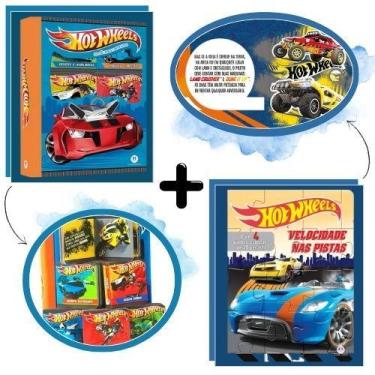 Imagem de Kit Hot Wheels  Box 6 Minilivros Aventuras Radicais + Livro Quebra-Cab