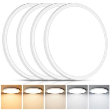 Imagem de Luminária de teto LED Brightever, pacote com 4 unidades, 30 cm e 24 W,