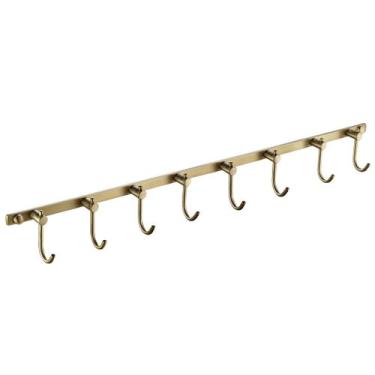 Imagem de Hook Rack WINCASE Antique Brass 8 Hook Coat, banheira, montado na pare