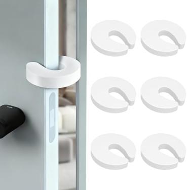 Imagem de Pacote com 6 rolhas brancas de espuma macia para manter as portas abertas