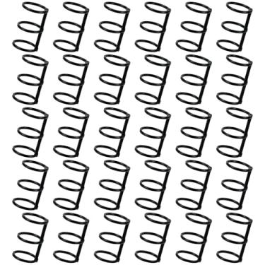 Imagem de Koqye 30 anéis de fichário de metal, anéis de livro de folhas soltas de 20 mm de diâmetro interno, clipe articulado de 3 anéis para cadernos, agendas, álbuns de fotos, diários (preto)