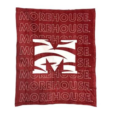 Imagem de Pegasus Sports Cobertor de pelúcia NCAA Echo Team Wordmark, cor do time, 60 x 70 (Morehouse)