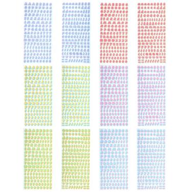 Imagem de EORTA 1884 peças, adesivos de letras pequenas, 12 folhas, números do alfabeto, adesivos autoadesivos de vinil à prova d'água para artesanato DIY, álbuns, diários, cartões, placas, garrafas de água