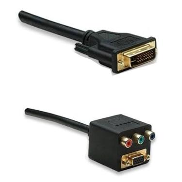 Imagem de Cabo Divisor Dvi-I 24+1 Macho Para Vga E 3 Rca Fêmeas