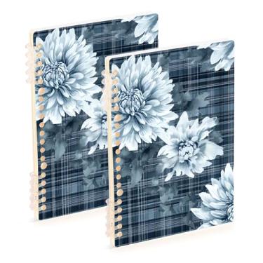 Imagem de Burbuja Cadernos com nome, papel pautado universitário A5 com 60 folhas, fichário para escritório, 2 unidades