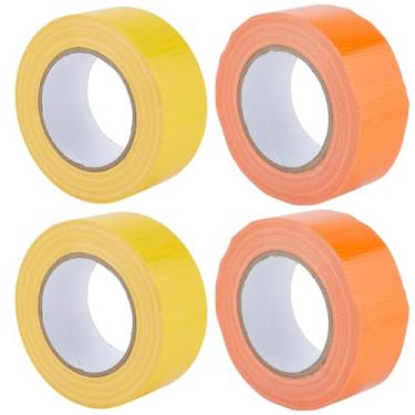 Imagem de DELORIGIN 4 rolos de fita para quadra de pickleball 5 cm x 50 m, kit de marcação de pickleball linhas temporárias para quadra de basquete ao ar livre, interior, badminton, tênis, jogos, academia