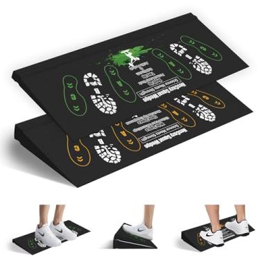 Imagem de Placa inclinada com altura ajustável em cunha de agachamento: 2 peças de cunhas largas para musculação e glúteos nas pernas melhoram a força e a mobilidade para academia em casa