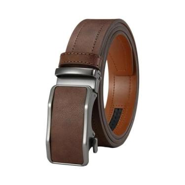 Imagem de Cinto De Negócios Masculino Em Couro PU Preto Com Fivela Automática De