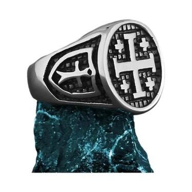 Imagem de Anel Amuleto De Fé Católica Cristã Em Aço Inoxidável Unissex, Joia De 