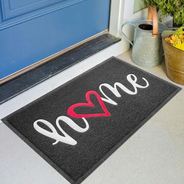 Imagem de KILOCOCO Tapete de porta para ambientes externos, tapete de boas-vindas, tapetes engraçados, antiderrapante, para entrada, interior, tapetes para garagem, pátio, 61 cm x 91 cm, preto