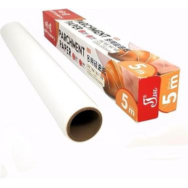 Imagem de Pacote econômico de 30 x 9,8 m, rolo de papel pergaminho para assar, papel de pergaminho com cortador serrilhado, rolo resistente e econômico para cozinhar, fritadeira a ar, cozinhar a vapor, pão