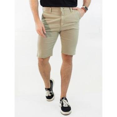 Imagem de Bermuda Masculina Sarja Skinny Bolsos Clássicos Elastano Anticorpus-Feminino