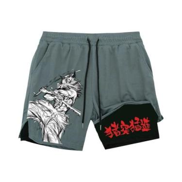 Imagem de Bermuda Esportiva Masculina Estampada Moderna Para Corrida E Fitness, 