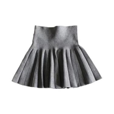 Imagem de Saia Mini Tutu Plissada De Malha De Cintura Alta Para Meninas Bebê, Ro