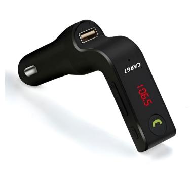 Imagem de Receptor Transmissor Carregador Veicular Bluetooth Cor:Preto