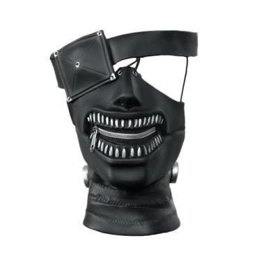 Imagem de Máscara de Halloween Tokyos Ghouls Kaneki Ken Cosplay em PVC - yiweisa
