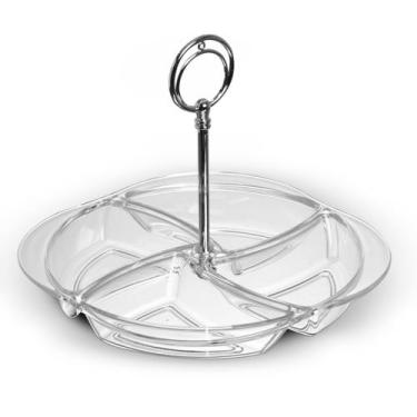 Imagem de Petisqueira Requinte 23 cm Com Haste Cromada Natural - Niquelart