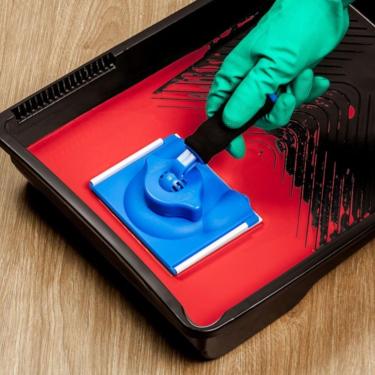 Imagem de Pad Flocado Para Pintura Com Cabo Ajustável Em 360° Com Rosca - At750-80 - Pincéis Atlas