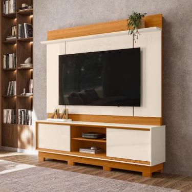 Imagem de Painel Rack de TV Siena Moderno 183,5cm com Pés Linha Eras Madetec - M