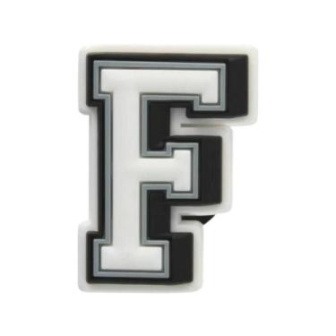 Imagem de Pin unissex clog.crocs letter f 10006999, Preto, Branco, UN