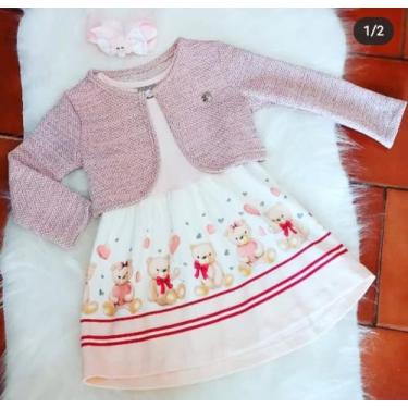 Imagem de Conjunto de vestido com bolero , tamanho 1 ano. - Brandili 