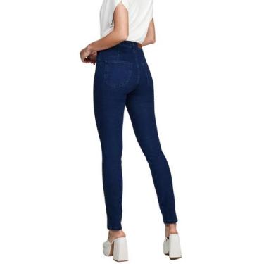 Imagem de Calça Jeans Jegging Cintura Média Dzarm, 40, Azul escuro