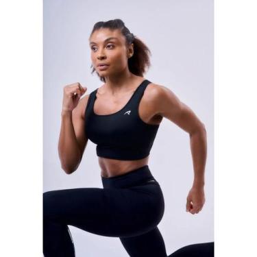 Imagem de Top de Corrida Signature Samba Reto Dupla Face Authen, PRETO/PRETO, M