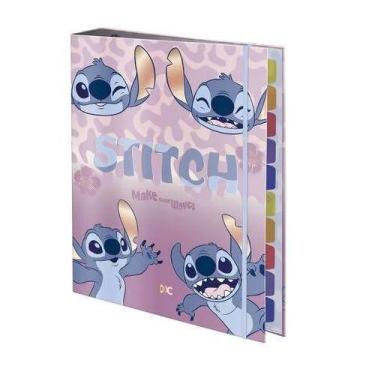 Imagem de Fichario Argolado Grande Stitch 10 Divisórias Coloridas - DAC