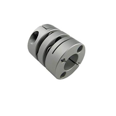 Imagem de Acoplador flexível de liga de alumínio com diafragma duplo acoplador do eixo do motor D26L30 diâmetro interno 6,35-6,35 mm