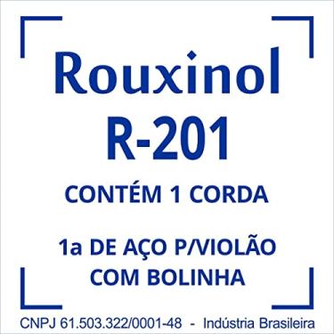 Imagem de Corda Unitária Para Violão, Rouxinol, Aço, Encapada, 1ª, Mi, R20, Com Bolinha