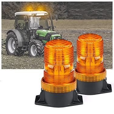Imagem de Xprite Farol de empilhadeira âmbar de 30 LEDs estroboscópica luz piscante de segurança para cortador de 10-110V, ATV, caminhões, trator, carrinhos de golfe, UTV, carros, ônibus-2 peças