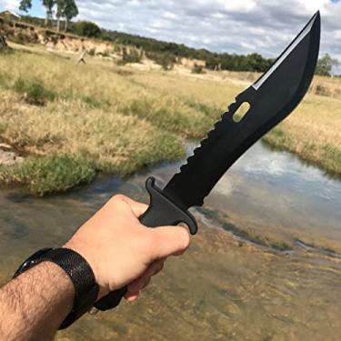 Imagem de Faca Tática Militar Inox Afiada Rambo C/ Bainha