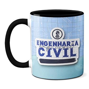 Imagem de Caneca Engenharia Civil Quis Abalar Minha Estrutura Logo Eu (Preta)