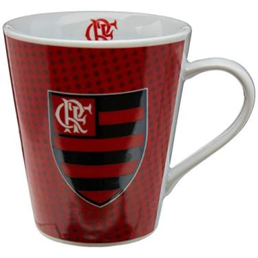 Imagem de Caneca Porcelana Flamengo Times de Futebol Vermelho/Preto