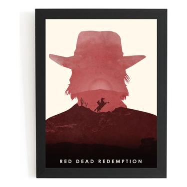 Imagem de Quadro Jogo Red Dead Redemption Game Arte Simplista - Fanarte