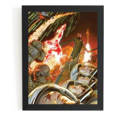 Imagem de Quadro Quarteto Fantastico Marvel Hq Arte De Alex Ross - Fanarte
