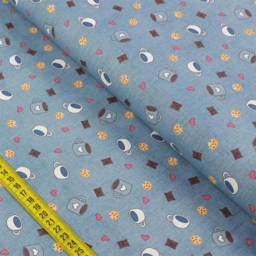 Imagem de Tecido Estampado para Patchwork - Coffe: Café (0,50x1,40) - Estilotex