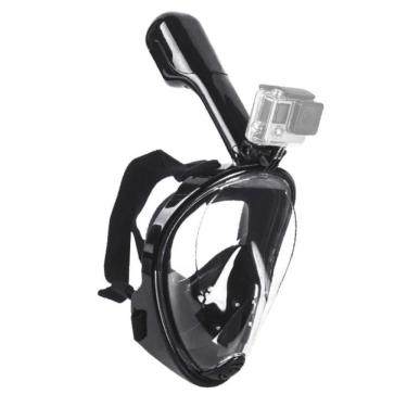 Imagem de Máscara de Mergulho Surface Preta L/xl com Adaptador para Câmeras de Ação