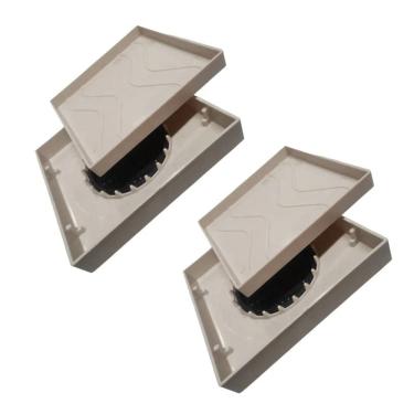 Imagem de Kit 2 Ralo Oculto 15x15 Invisivel Para Piso Porcelanato Bege